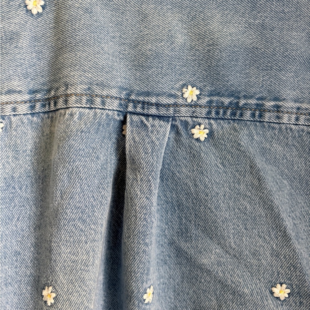 Denim Blue Floral Women's Top - Picture 6 of 6